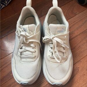 Puma Off-White Blue Accents Athletic Shoes